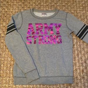 Pink/Victoria Secret Army Strong Sweatshirt